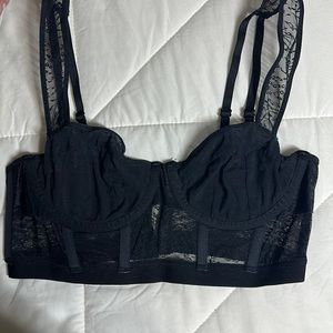 Forever 21 Night Out Black Laced Top